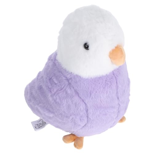 MAGICLULU Papagei Puppe Simulation Papageienpuppe süßes Lesekissen Tierkissen Vogel Plüsch Plüschspielzeug für Kleinkinder Plüschtier für Kind Tierkuscheltiere PP Baumwolle Violett von MAGICLULU