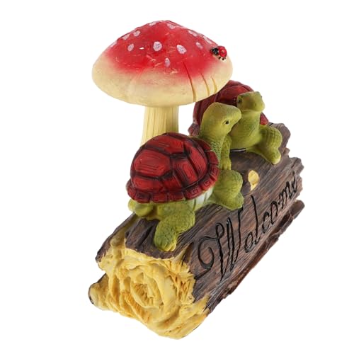 MAGICLULU Schildkrötenstatue Gartendekoration Pilzskulptur Aus Kunstharz Wetterfeste Kunst Für Den Außenbereich MAGICLULU Schildkrötenstatue Gartendekoration Pilzskulptur Aus Kunstharz Wetterfeste Kunst Für Den Außenbereich von MAGICLULU