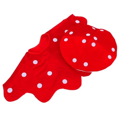 MAGICLULU Halloween-kostümzubehör Roter Pilzhut Und Umhang-set Für Cosplay-partys Für Erwachsene Und Kinder von MAGICLULU