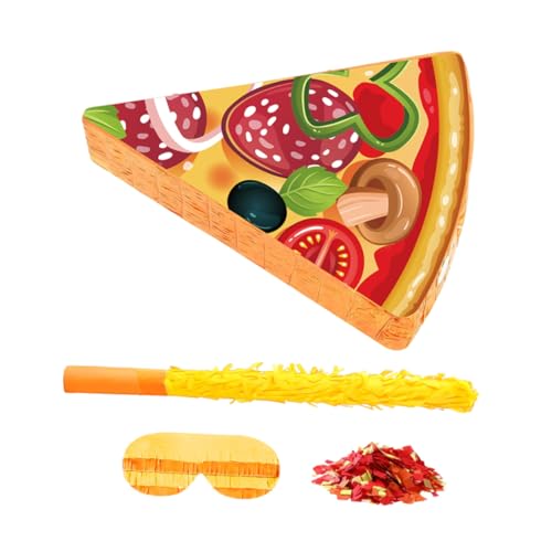 MAGICLULU Pizza Piñata mit Schlagstab Augenbinde und Konfetti Food Themed Geburtstagsparty Dekoration Vielseitig Einsetzbar für Kindergeburtstag Schulveranstaltungen und Partyspaß MAGICLULU Pizza Piñata mit Schlagstab Augenbinde und Konfetti Food Themed Geburtstagsparty Dekoration Vielseitig Einsetzbar für Kindergeburtstag Schulveranstaltungen und Partyspaß von MAGICLULU