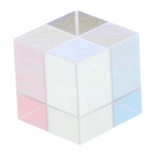 MAGICLULU Präzises Optisches Glasprisma Würfel für Physikunterricht Lichtbrechung Rgb Farbspektrum Lehrmittel und Dekorativer Kristallwürfel für Optische Experimente und von MAGICLULU