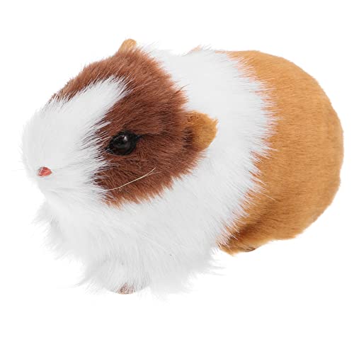 MAGICLULU Realistisches Hamster Modell aus Kunstfell Lebensechte Kleintier Figur für Kinderzimmer Dekoration Vielseitiges und Dekoobjekt Weiches Plüschtier für Jungen und Mädchen von MAGICLULU