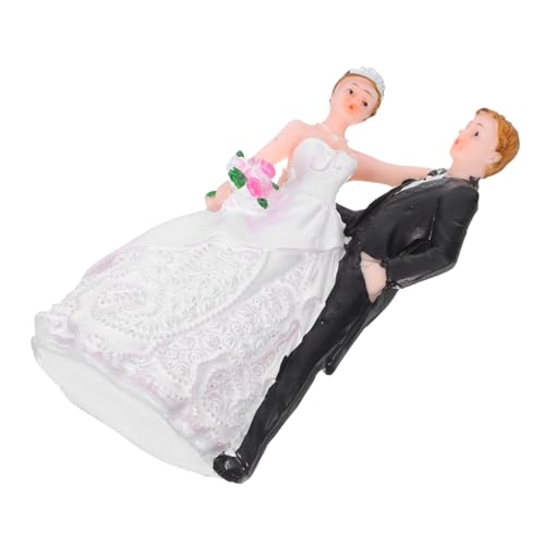 MAGICLULU Resin Hochzeitstorten-dekor Brautpaar-statue Vielseitige Hochzeitsfigur für Tortenaufsatz Tischdeko Autodekoration Romantisches Symbol für Jubiläum Brautparty und Hochzeitsfeier von MAGICLULU