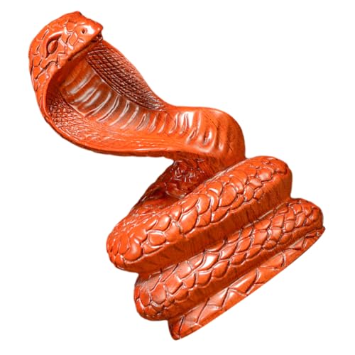 MAGICLULU Schlangen-Ornamente Mini-wasserflasche Tassen Klemmtopfhalter Puppenhaus Toilette Tierbildhalter Abnehmbare Puppen Kleine Zubehör Ovale Etikett Led Hölzern Orange von MAGICLULU