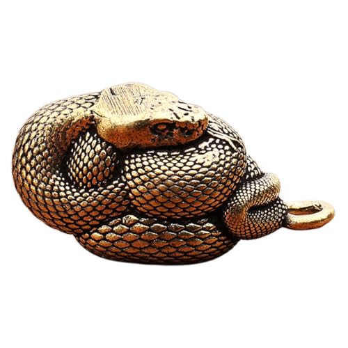 MAGICLULU Schlüsselanhänger Mini Kette Glücklich Büro-desktop-ornamente Charme Figuren Schlange Schnalle Ring Hängend Reiz Messing Golden MAGICLULU Schlüsselanhänger Mini Kette Glücklich Büro-desktop-ornamente Charme Figuren Schlange Schnalle Ring Hängend Reiz Messing Golden von MAGICLULU
