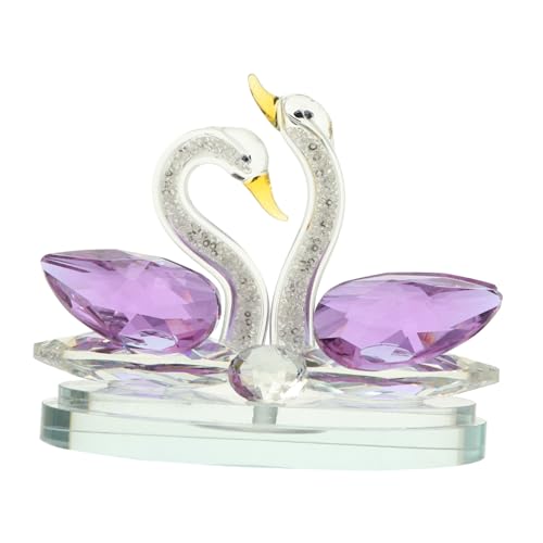 MAGICLULU Kristall-schwanenfigur Schwanen-Ornament Für Zuhause Glas-schwanenstatue Schwanenschmuck Perfekt Als Bürodekoration von MAGICLULU