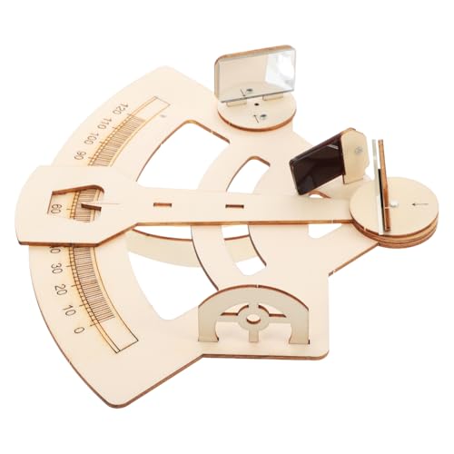 MAGICLULU Sextantenmodell Lehrmittelspielzeug Kinderspielzeug DIY Wissenschaftsspielzeug Lehrmittel, Handgefertigtes Schulwissenschaftliches Projektmodell Hölzern Beige von MAGICLULU