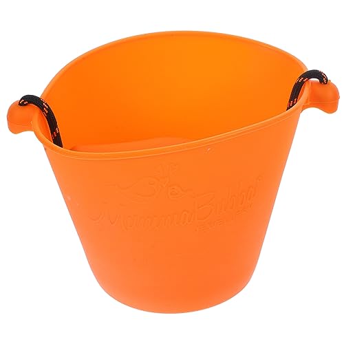 MAGICLULU Silikonschaufelspielzeug Strand Eimer Zusammenklappbarer Strandeimer Eimer Eimer Outdoor draußen Außenspielzeug tragbarer Wassereimer Orange von MAGICLULU