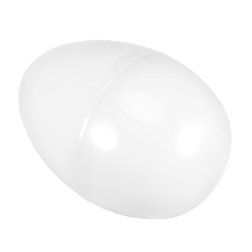 MAGICLULU Simulierte Eierdekoration Leere weiße Plastikeier Plastik-Ostereier befüllbar unbemalte Holzeier Osterei aus Plastik Ostereier basteln Ostereihalter Abs von MAGICLULU