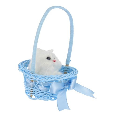 MAGICLULU Simulierte Katzenschmuck Katzenspielzeug kleines Tierspielzeug Katzenfiguren realistische Stoffkatze süßes Katzen-Plüschtier Stofftiere Kuscheltiere Katze Faux-Fur-Material Blau MAGICLULU Simulierte Katzenschmuck Katzenspielzeug kleines Tierspielzeug Katzenfiguren realistische Stoffkatze süßes Katzen-Plüschtier Stofftiere Kuscheltiere Katze Faux-Fur-Material Blau von MAGICLULU