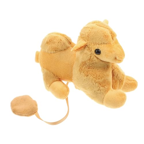 MAGICLULU Stehschulterkamel Aus Plüsch Tierpuppe Plüsch Stofftier Realistisches Kuscheltier Partygeschenke Stofftier Süß Stehschulterpuppe Süßer Plüsch Mini-Tier-plüsch Plüschtier Yellow von MAGICLULU