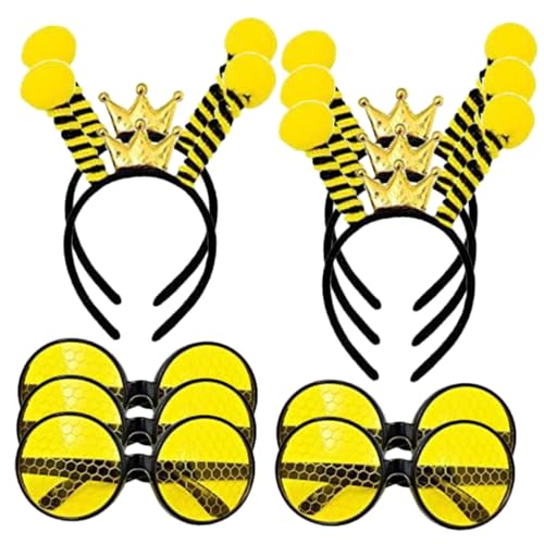 MAGICLULU Teiliges Bienenkostüm Set mit Bienen Haarreifen und Bienen Sonnenbrillen Leichtes Langlebiges Halloween Party Zubehör für Kostümfest und Cosplay MAGICLULU Teiliges Bienenkostüm Set mit Bienen Haarreifen und Bienen Sonnenbrillen Leichtes Langlebiges Halloween Party Zubehör für Kostümfest und Cosplay von MAGICLULU