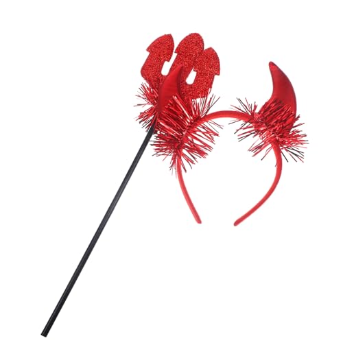 MAGICLULU Teufel Kostümset für Teiliges Set mit Haarreif und für Halloween und Partys Teufelshörner und Cosplay Zubehör für Unvergessliche MAGICLULU Teufel Kostümset für Teiliges Set mit Haarreif und für Halloween und Partys Teufelshörner und Cosplay Zubehör für Unvergessliche von MAGICLULU