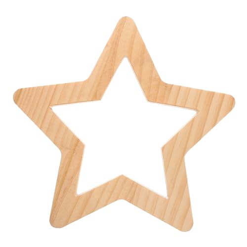 MAGICLULU Unvollendete Holzsterne Wandaufkleber im Skandinavischen Design für Kinderzimmer Vielseitige Holzornamente zur Dekoration Einfach Anzubringen für Spielbereiche und Krippen von MAGICLULU