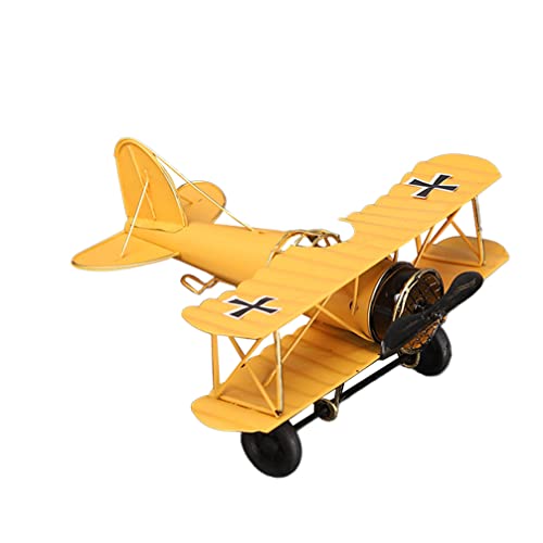 MAGICLULU Vintage-Flugzeug- Kleines Doppeldecker-Modell Metall-Flugzeug-Desktop-Ornament 8 45 X 6 96 X 3 54 Zoll Gelb MAGICLULU Vintage-Flugzeug- Kleines Doppeldecker-Modell Metall-Flugzeug-Desktop-Ornament 8 45 X 6 96 X 3 54 Zoll Gelb von MAGICLULU