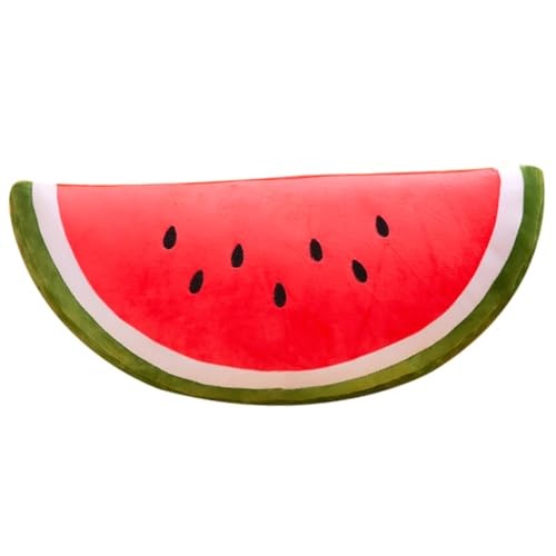 MAGICLULU Wassermelone Plüschkissen Halbkreis Weiches Kuscheltier Dekoration Mädchen Kuschelkissen Sofa Schlafzimmer von MAGICLULU