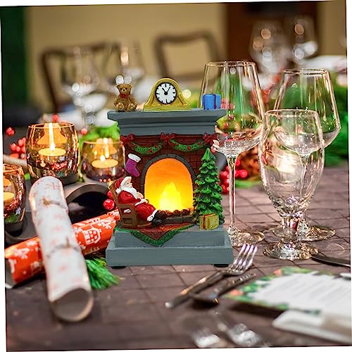MAGICLULU Weihnachtliche Resin Santa Tischdekoration mit Leuchtendem Kamin Festliche Weihnachtsdeko Lampe als Nachtlicht für Party und Gemütliche Atmosphäre MAGICLULU Weihnachtliche Resin Santa Tischdekoration mit Leuchtendem Kamin Festliche Weihnachtsdeko Lampe als Nachtlicht für Party und Gemütliche Atmosphäre von MAGICLULU
