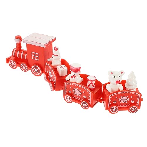 MAGICLULU Weihnachtseisenbahn Mini Deko Gestaltetes Xmas Tischdekor Vielseitig Einsetzbar für Party Kuchen und Fenster für Freunde von MAGICLULU