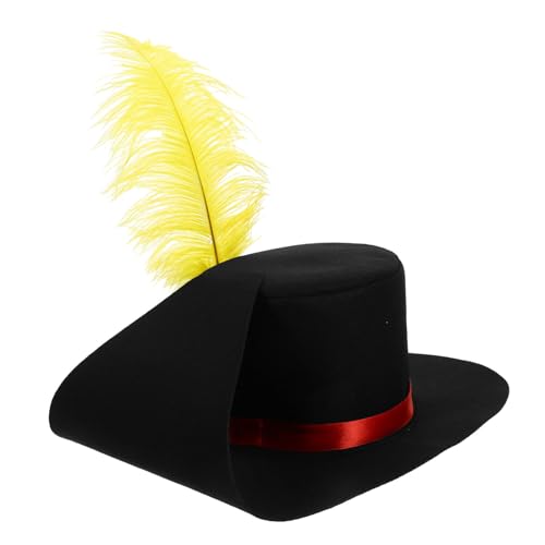 MAGICLULU Weihnachtsmann Hut aus Filz mit Plume Dekorative Party Kopfbedeckung Wiederverwendbarer Kostümhut für Weihnachtsfeiern Geburtstagsfeiern und Festlichkeiten Geeignet für Erwachsene von MAGICLULU