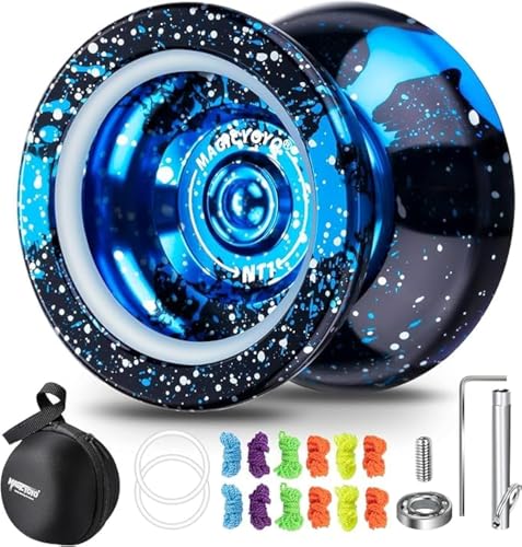 MAGICIYOYO Profi Yoyo N11 Dual Purpose Yoyo für Kinder Beginner and Advanced, Unresponsive JoJo mit Replacement Responsive Yoyo Bearing+ 12 Jo jo Strings+ Removal Tool + Axle +Yo-yo Bag von MAGICYOYO