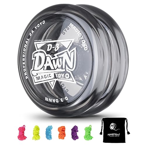 MAGICYOYO D3 Responsive Yoyo for Kids, Durable Plastic 2A Looping Yoyo, Professional Beginner Yoyo, Trick Yoyo with 6 Yoyo Strings + Yo Yo Bag (Crystal Black) von MAGICYOYO