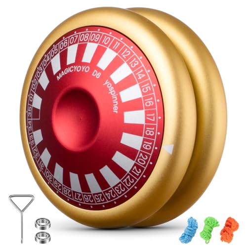 MAGICYOYO JoJo Kinder D6 YOSPINNER, 6-in-1 Metall JoJo mit Vielseitigen Spielmodi, 2A Trick Jo Jo für Finger Spin, Profi Jo-Jo mit Leerlauf, Magic Yoyo Spielzeug für Kinder und Erwachsene MAGICYOYO JoJo Kinder D6 YOSPINNER, 6-in-1 Metall JoJo mit Vielseitigen Spielmodi, 2A Trick Jo Jo für Finger Spin, Profi Jo-Jo mit Leerlauf, Magic Yoyo Spielzeug für Kinder und Erwachsene von MAGICYOYO