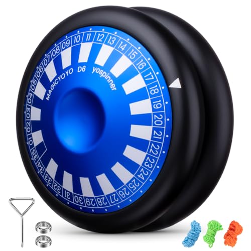 MAGICYOYO JoJo Kinder D6 YOSPINNER, 6-in-1 Trick JoJo mit Vielseitigen Spielmodi, 2A Metall Jo Jo für Finger Spin, Responsive Jo-Jo mit Leerlauf, Magic Yoyo Spielzeug für Kinder und Erwachsene von MAGICYOYO