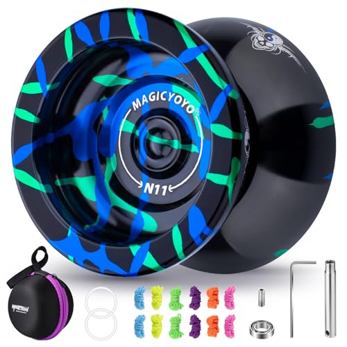 MAGICYOYO JoJo N11 Professionelles Nicht Reaktionsfreudiges YoYo, 2-in-1 JoJo für Kinder, Anfänger, Erwachsene, Trick-Yo Yo mit reaktionsfreudigem Lager, inklusive Zubehör MAGICYOYO JoJo N11 Professionelles Nicht Reaktionsfreudiges YoYo, 2-in-1 JoJo für Kinder, Anfänger, Erwachsene, Trick-Yo Yo mit reaktionsfreudigem Lager, inklusive Zubehör von MAGICYOYO