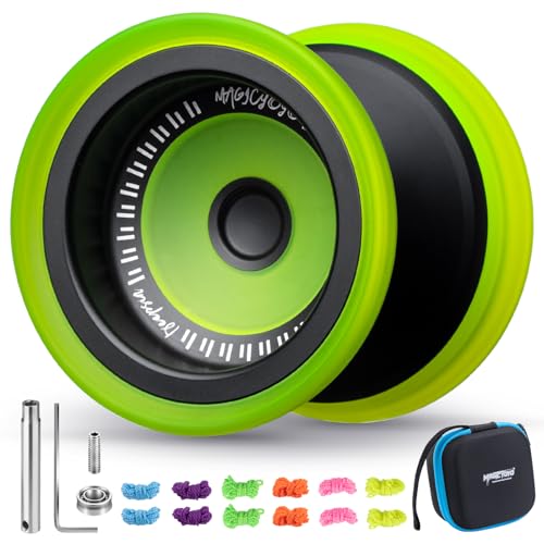 MAGICYOYO JoJo V13 Profi Finger Spin Yoyo, Metall + PC Hybrid Design, Dual-Modus für Responsive Yo Yo & Unresponsive Jo Jo Spiel, Ideal für Anfänger & Fortgeschrittene, Trick JoJo mit Zubehör-Set MAGICYOYO JoJo V13 Profi Finger Spin Yoyo, Metall + PC Hybrid Design, Dual-Modus für Responsive Yo Yo & Unresponsive Jo Jo Spiel, Ideal für Anfänger & Fortgeschrittene, Trick JoJo mit Zubehör-Set von MAGICYOYO