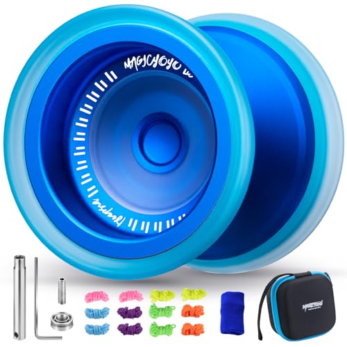 MAGICYOYO JoJo V13 Profi Finger Spin Yoyo für Anfänger & Fortgeschrittene, Dualer Modus für Responsives Jojo & Unresponsives Jo Jo-Spiel, Langlebiges Metall + PC-Hybrid-Design, Inklusive Yo Yo-Zubehör MAGICYOYO JoJo V13 Profi Finger Spin Yoyo für Anfänger & Fortgeschrittene, Dualer Modus für Responsives Jojo & Unresponsives Jo Jo-Spiel, Langlebiges Metall + PC-Hybrid-Design, Inklusive Yo Yo-Zubehör von MAGICYOYO
