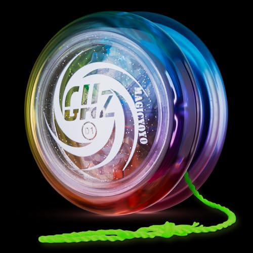 MAGICYOYO JoJo für Kinder, Responsive YoYo für Anfänger, 2A Looping Yo Yo D1 GHZ, Crystal Tricolour Gradient, Tricks Jo Jo mit 6 YoYo Schnur MAGICYOYO JoJo für Kinder, Responsive YoYo für Anfänger, 2A Looping Yo Yo D1 GHZ, Crystal Tricolour Gradient, Tricks Jo Jo mit 6 YoYo Schnur von MAGICYOYO