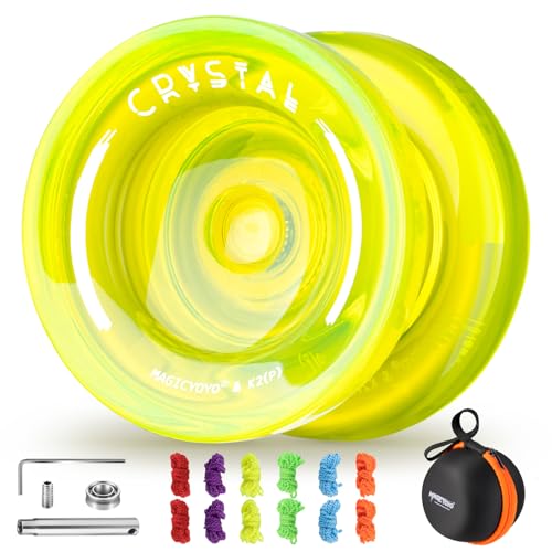 MAGICYOYO K2 Yoyo Profi JoJo Kinder, Trick JoJo Responsive JoJo mit Leerlauf, Magic JoJo Unresponsive JoJo Spielzeug, Dual Zweck Jo Jo für Kinder, JoJo mit Kugellager + 12 Yoyo Schnur + Jo-Jo Hülle von MAGICYOYO