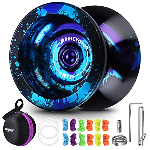 MAGICYOYO Profi Yoyo N11, Tricks JoJo Suitable für Fortgeschrittene, Reaktionsfähiges JoJo für Kinder, Metall Jo-Jo mit reagierendem Yoyo-Modus+ Yo-Yo-Lagersatz + 12 Yoyo Schnüre + Yo-Yo Tasche MAGICYOYO Profi Yoyo N11, Tricks JoJo Suitable für Fortgeschrittene, Reaktionsfähiges JoJo für Kinder, Metall Jo-Jo mit reagierendem Yoyo-Modus+ Yo-Yo-Lagersatz + 12 Yoyo Schnüre + Yo-Yo Tasche von MAGICYOYO