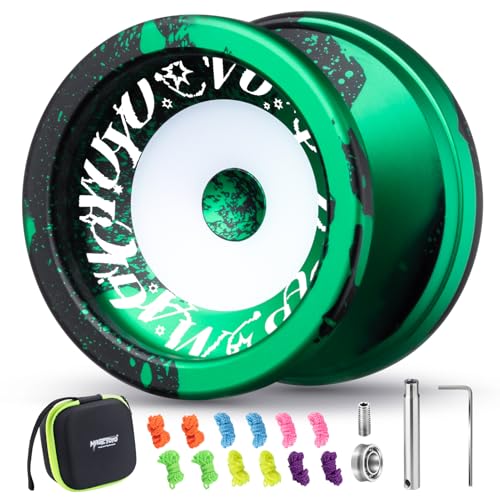 MAGICYOYO Profi JoJo V6S Locus, Trick JoJo mit Leerlauf und Kugellager, Doppelzweck Jo Jo für Kinder & Erwachsene, Metall Jo-jo mit Responsive & Unresponsive, mit 12 Saiten, Lagersatz, Gehäuse MAGICYOYO Profi JoJo V6S Locus, Trick JoJo mit Leerlauf und Kugellager, Doppelzweck Jo Jo für Kinder & Erwachsene, Metall Jo-jo mit Responsive & Unresponsive, mit 12 Saiten, Lagersatz, Gehäuse von MAGICYOYO