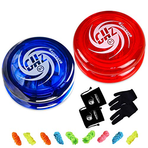 MAGICYOYO Jo Jo Kinder D1, Profi 2A Looping Yoyo, Durable Plastic Yo Yo for Kinder und Anfänger (Pack of 2) von MAGICYOYO