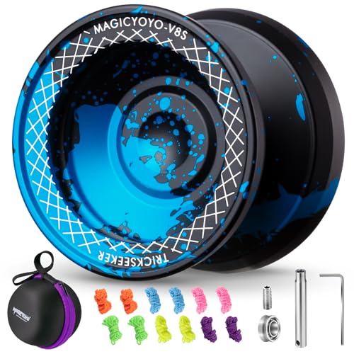 MAGICYOYO V8S Profi JoJo Finger Spin Yoyo für Anfänger & Fortgeschrittene, Rnresponsive JoJo and für Kinder ab 8-12 Jahren, Robustes Aluminium-Legierung Trick-Yoyo, Inklusive Unresponsive Lager-Set MAGICYOYO V8S Profi JoJo Finger Spin Yoyo für Anfänger & Fortgeschrittene, Rnresponsive JoJo and für Kinder ab 8-12 Jahren, Robustes Aluminium-Legierung Trick-Yoyo, Inklusive Unresponsive Lager-Set von MAGICYOYO