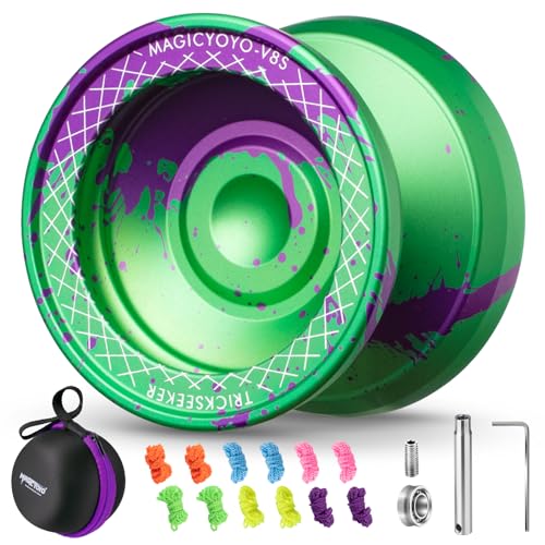 MAGICYOYO Yoyo V8S Professionelles Finger-Spin-Yoyo für Anfänger und Fortgeschrittene, reaktionsschnelles Jo-Jo für Kinder von 8–12 Jahren oder höher, langlebige Aluminiumlegierung, nicht reagierende MAGICYOYO Yoyo V8S Professionelles Finger-Spin-Yoyo für Anfänger und Fortgeschrittene, reaktionsschnelles Jo-Jo für Kinder von 8–12 Jahren oder höher, langlebige Aluminiumlegierung, nicht reagierende von MAGICYOYO
