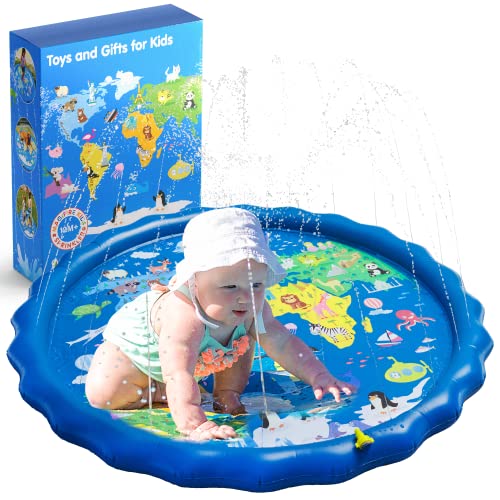 MAGIFIRE Splash Pad, Sprinkler für Kinder & Baby Pool 3-in-1 170,2 cm Wasserspielzeug Geschenke für 1 2 3 4 5 Jahre alte Jungen Mädchen Kleinkind Splash Play Matte (Karte) von MAGIFIRE
