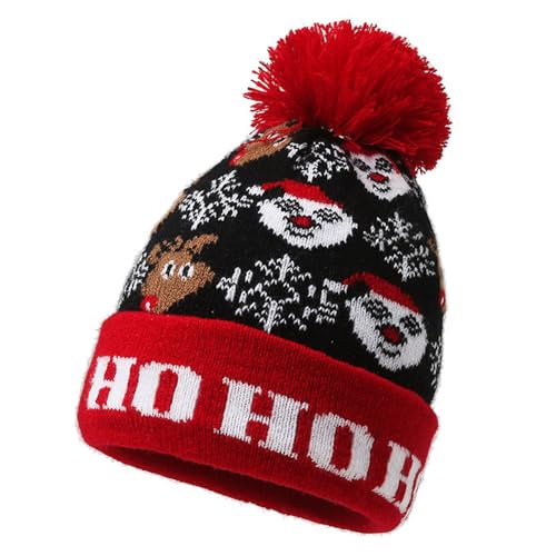 MAGIMODAC Weihnachtsmütze Kinder Weihnachten Wintermütze Lustig Xmas Gestrickte Beanie Mütze Christmas Strickmütze Warm Weihnachtshut mit Stickerei Junge Mädchen Rot Joker MAGIMODAC Weihnachtsmütze Kinder Weihnachten Wintermütze Lustig Xmas Gestrickte Beanie Mütze Christmas Strickmütze Warm Weihnachtshut mit Stickerei Junge Mädchen Rot Joker von MAGIMODAC