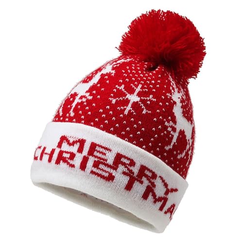 MAGIMODAC Weihnachtsmütze Kinder Weihnachten Wintermütze Lustig Xmas Gestrickte Beanie Mütze Christmas Strickmütze Warm Weihnachtshut mit Stickerei Junge Mädchen Rot Paar Sikahirsche MAGIMODAC Weihnachtsmütze Kinder Weihnachten Wintermütze Lustig Xmas Gestrickte Beanie Mütze Christmas Strickmütze Warm Weihnachtshut mit Stickerei Junge Mädchen Rot Paar Sikahirsche von MAGIMODAC