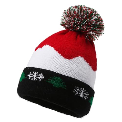 MAGIMODAC Weihnachtsmütze Kinder Weihnachten Wintermütze Lustig Xmas Gestrickte Beanie Mütze Christmas Strickmütze Warm Weihnachtshut mit Stickerei Junge Mädchen Schwarz Rot und Weiß MAGIMODAC Weihnachtsmütze Kinder Weihnachten Wintermütze Lustig Xmas Gestrickte Beanie Mütze Christmas Strickmütze Warm Weihnachtshut mit Stickerei Junge Mädchen Schwarz Rot und Weiß von MAGIMODAC