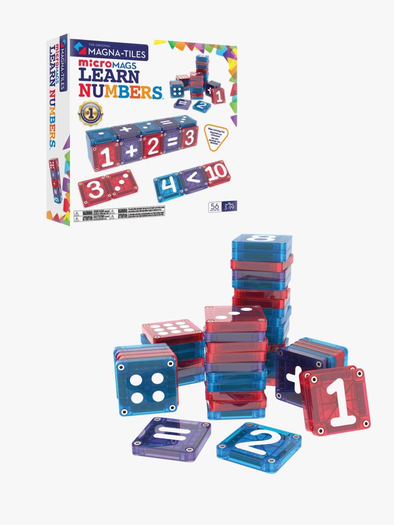 MAGNA-TILES MicroMAGS Zahlen Lernen Bauset 56 Teile von MAGNA-TILES