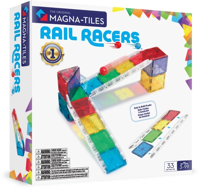 MAGNA-TILES Rail Racer Magnetische Bauteile 33 Teile von MAGNA-TILES