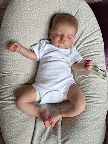 MAIDEDOLL 50,8 cm echte Reborn-Puppe, weicher Körper, Mädchen, realistische Neugeborene, Babypuppe, Silikon, Vinyl, gewichtet, Körperoptik, echte schlafende Babypuppe von MAIDEDOLL