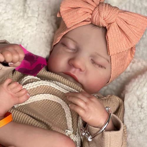 MAIDEDOLL 45,7 cm große Reborn-Puppe, weicher Körper, Mädchen, realistische Neugeborenenen-Babypuppe, Silikon, Vinyl, beschwerter Körper, sieht echt schlafende Babypuppe aus MAIDEDOLL 45,7 cm große Reborn-Puppe, weicher Körper, Mädchen, realistische Neugeborenenen-Babypuppe, Silikon, Vinyl, beschwerter Körper, sieht echt schlafende Babypuppe aus von MAIDEDOLL