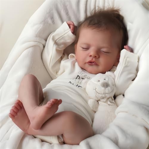 MAIHAO 18 Zoll Reborn Puppe Lebensechte Babypuppe Reborn Babys Realistische Puppen Weicher Baumwollkörper Sieht aus wie EIN echtes Baby (Jungen mit geschlossenen Augen) von MAIHAO