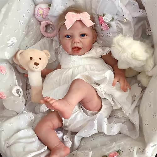 MAIHAO Reborn Baby Puppen Reborn Mädchen 22-Zoll Realistische Babypuppen haben den weichen Körper, Sie Sieht aus und fühlt Sich an wie EIN echtes lebensechtes Baby von MAIHAO