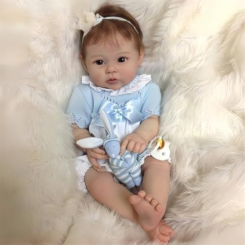 MAIHAO Reborn Babys Lebensecht Puppen Reborn Puppe Realistische Babypuppe Mädchen Silikon Puppe 50 cm Kinder Spielzeug Geschenke (Blau) MAIHAO Reborn Babys Lebensecht Puppen Reborn Puppe Realistische Babypuppe Mädchen Silikon Puppe 50 cm Kinder Spielzeug Geschenke (Blau) von MAIHAO