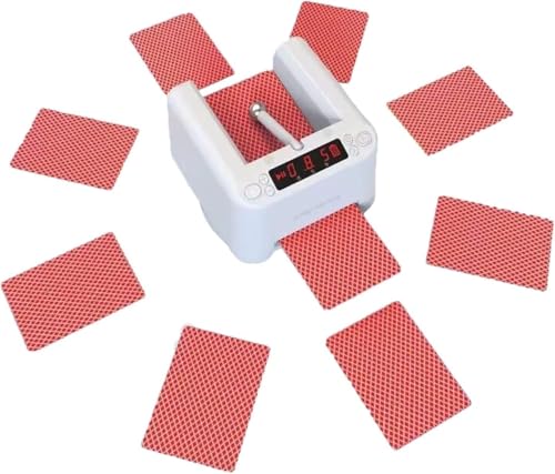 360° Rotierende Kartenspaltmaschine, 2-8 Personen Automatischer Kartenhändler, Maximale Anzahl der ausgeteilten Karten 792, Universal Elektrischer Spielkartenmischer, für Home Poker Lizenzierung Party von MAIMAILE