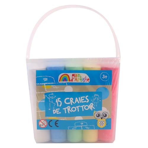 MAIN D'ARTISTE - 15 XXL-Kreiden - Kreatives Hobby - 035601 - Zeichnung - Mehrfarbig - Kinderspielzeug - Kreativität - Gehweg - Handwerkliche Aktivitäten - Outdoor-Spiel - Wasserlöslich - Ab 3 Jahren MAIN D'ARTISTE - 15 XXL-Kreiden - Kreatives Hobby - 035601 - Zeichnung - Mehrfarbig - Kinderspielzeug - Kreativität - Gehweg - Handwerkliche Aktivitäten - Outdoor-Spiel - Wasserlöslich - Ab 3 Jahren von MAIN D'ARTISTE